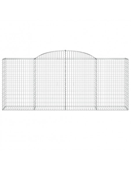 Cesti Gabbioni ad Arco 5 pz 300x50x120/140 cm Ferro Zincato