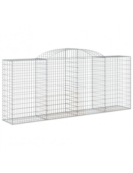 Cesti Gabbioni ad Arco 6 pz 300x50x120/140 cm Ferro Zincato