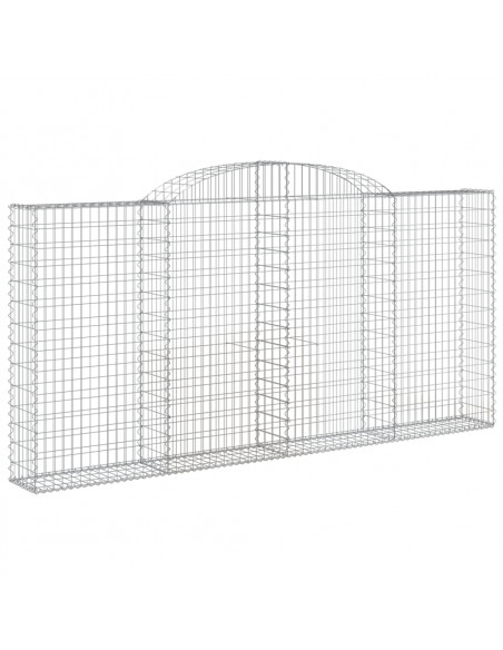 Cesti Gabbioni ad Arco 13 pz 300x30x140/160 cm Ferro Zincato