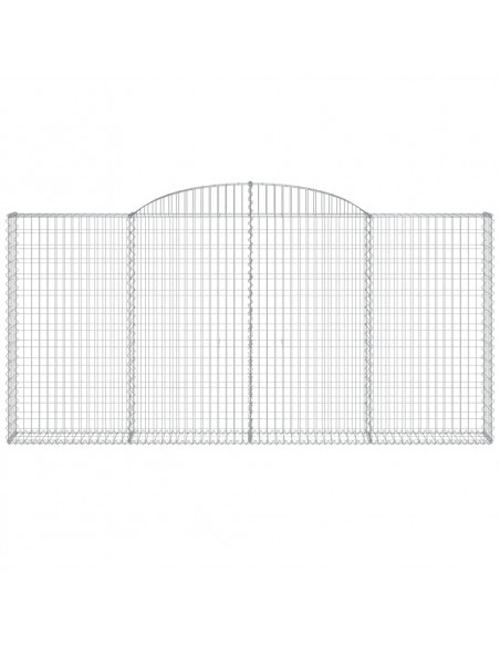 Cesti Gabbioni ad Arco 13 pz 300x30x140/160 cm Ferro Zincato