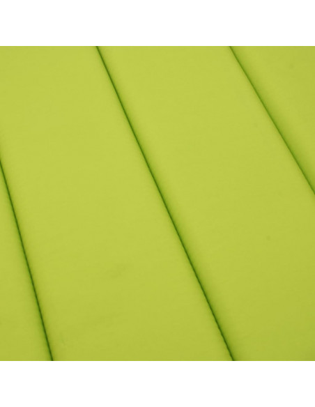 Cuscino per Lettino Verde Intenso 186x58x3 cm in Tessuto Oxford