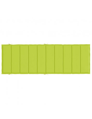 Cuscino per Lettino Verde Intenso 186x58x3 cm in Tessuto Oxford