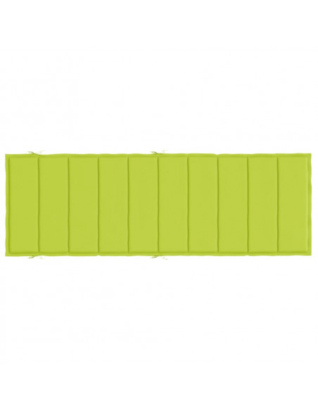 Cuscino per Lettino Verde Intenso 186x58x3 cm in Tessuto Oxford