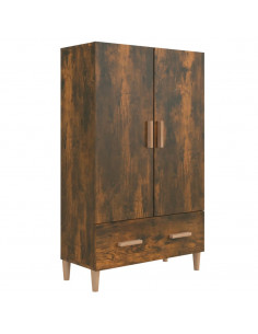 Credenza Rovere Fumo 70x31x115 cm in Legno Multistrato 2