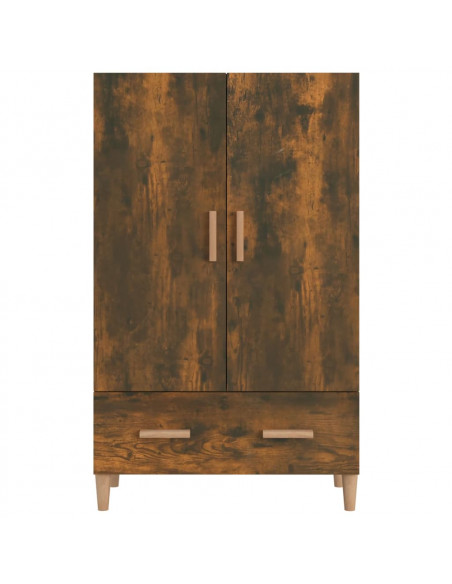 Credenza Rovere Fumo 70x31x115 cm in Legno Multistrato
