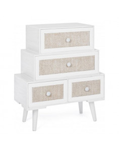 Cassettiera Yes Everyday 0744879 MONTIEL Bianco e Lino Bianco e Lino