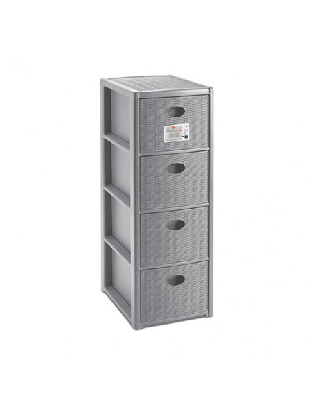 Cassettiera Stefanplast 30306 ELEGANCE Slim Grigio Grigio