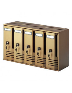 Cassetta posta condominiale Alubox 20C5 BR CUBO 5 Cassette Bronzo Bron