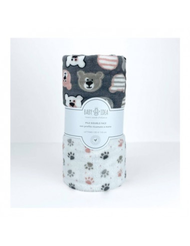 Coperta lettino Baby Idea PFLO Orso Grigio Orso Grigio