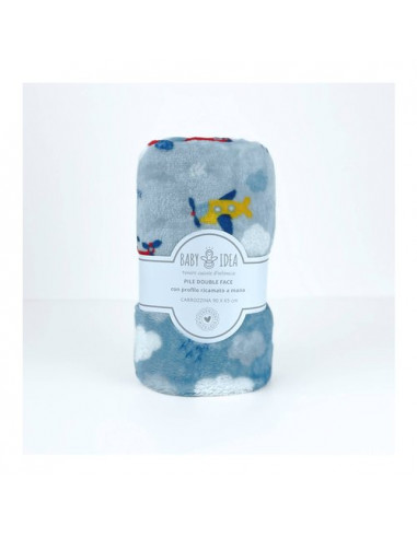 Coperta carrozzina Baby Idea PFCA Aereo Azzurro Aereo Azzurro