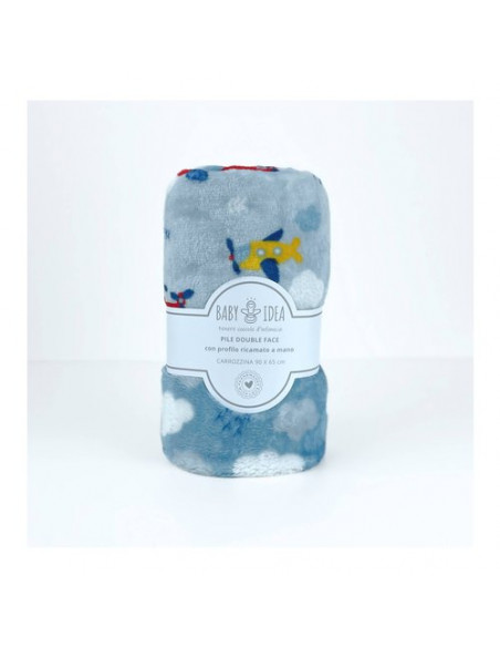 Coperta carrozzina Baby Idea PFCA Aereo Azzurro Aereo Azzurro