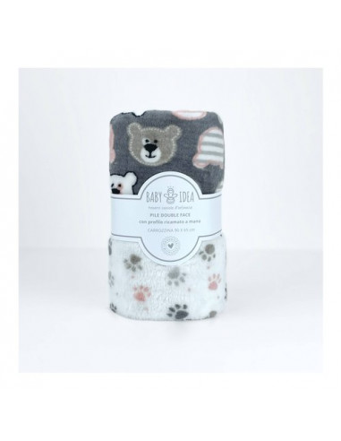 Coperta carrozzina Baby Idea PFCO Orso Grigio Orso Grigio