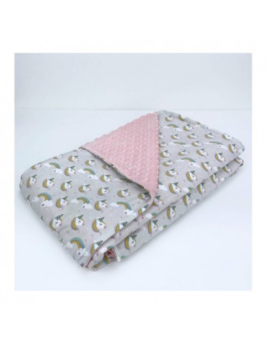 Coperta lettino Baby Idea PLUR Unicorno Rosa Unicorno Rosa