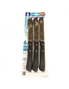 Coltello pizza Coltellerie Inox Bonomi 38006 Confezione 6 Pz Nero Nero