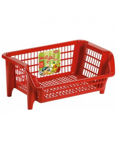 Cesta Stefanplast PR0180A MAGIC Impilabile Milleusi Rosso Rosso