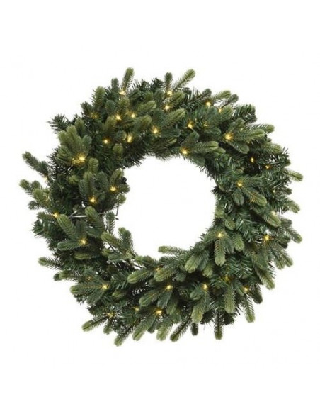 Corona natalizia Amicasa 9680832 GENEVA Con 60 Led Batteria Verde Verd
