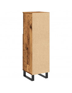 Armadietto da Bagno Legno Antico 30x30x100 cm in Truciolato