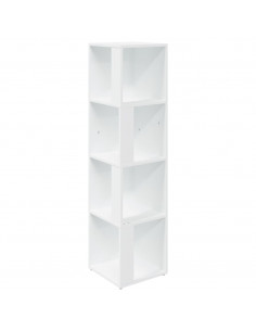 Armadio Angolare Bianco 33x33x132 cm in Truciolato 2