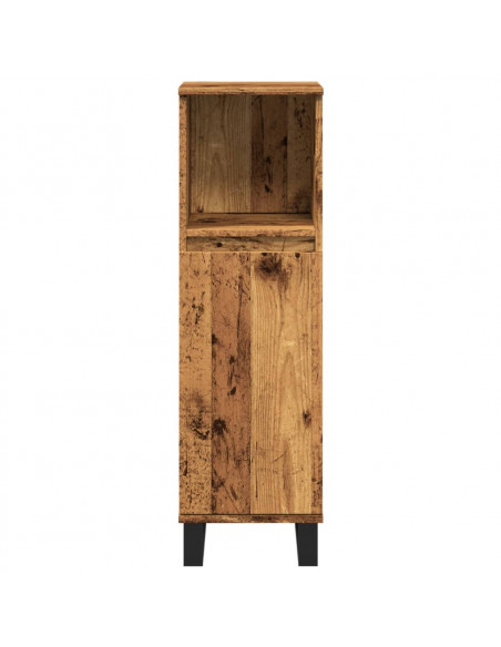 Armadietto da Bagno Legno Antico 30x30x100 cm in Truciolato