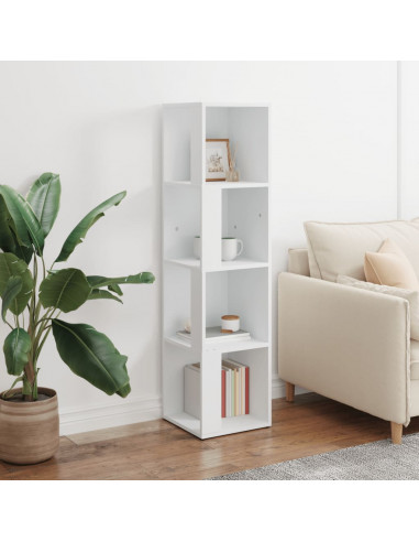 Armadio Angolare Bianco 33x33x132 cm in Truciolato