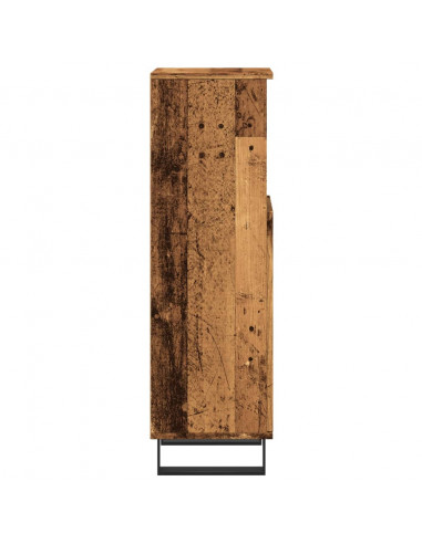 Armadietto da Bagno Legno Antico 30x30x100 cm in Truciolato