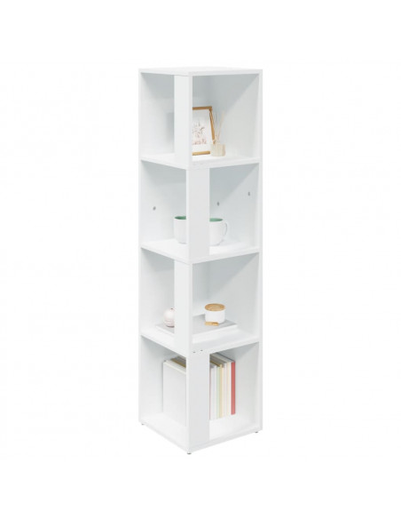 Armadio Angolare Bianco 33x33x132 cm in Truciolato
