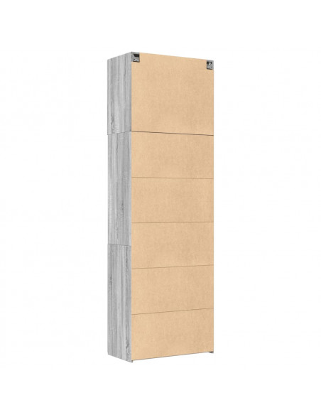 Credenza Grigio Sonoma 80x42,5x249 cm in Legno Multistrato