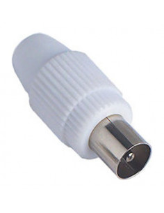 Connettore antenna Fanton 32000 Spina Coassiale Tv Bianco Bianco