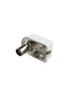 Connettore antenna Poly Pool Spina Angolare M 75 Ohm White White