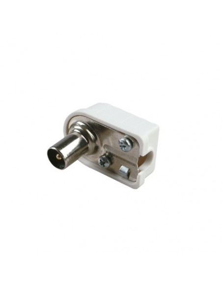Connettore antenna Poly Pool Spina Angolare M 75 Ohm White White