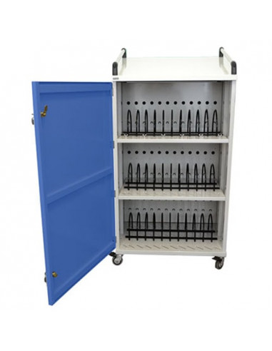 CARRELLO RICARICA 35 postazioni NB/TABLET, timer per regolazione carica, ventola raffreddamento, sportello ant. doppia serratura