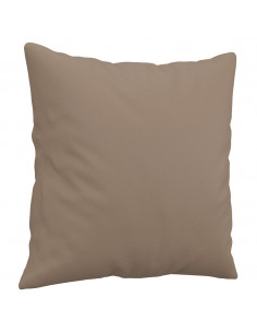 Divano a 2 Posti con Cuscini Cappuccino 120 cm in Similpelle