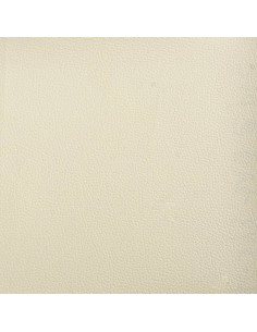 Divano a 3 Posti con Poggiapiedi Crema 180 cm in Similpelle