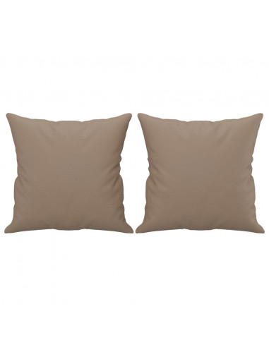 Divano a 2 Posti con Cuscini Cappuccino 120 cm in Similpelle