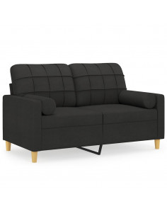 Divano a 2 Posti con Cuscini Tortora 120 cm in Tessuto 2