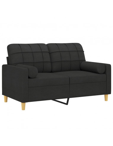 Divano a 2 Posti con Cuscini Tortora 120 cm in Tessuto