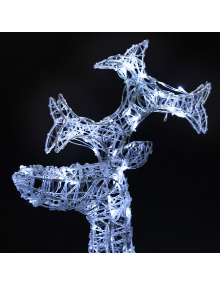 Decorazione Natalizia Renna 90 LED 60x16x100 cm in Acrilico
