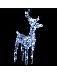 Decorazione Natalizia Renne e Slitta 160 LED 130 cm in Acrilico