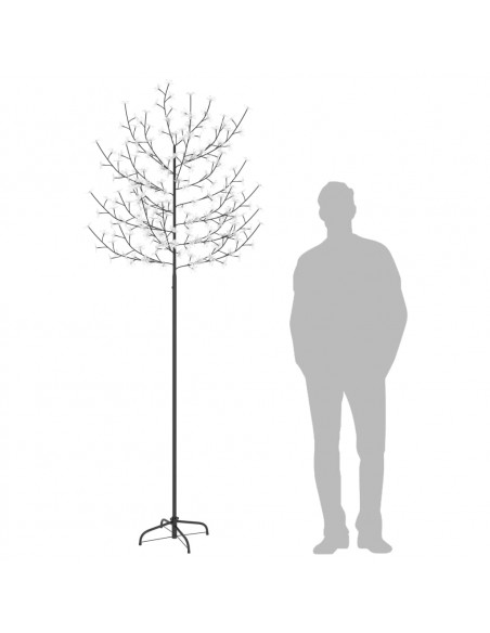 Albero di Natale 220 LED Bianco Freddo Ciliegio in Fiore 220 cm