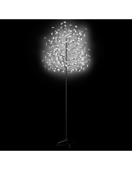 Albero di Natale 220 LED Bianco Freddo Ciliegio in Fiore 220 cm