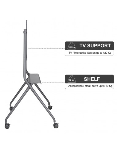 Ewent EW1542 Supporto per display espositivi 2,18 m (86") Nero