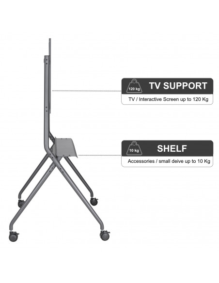 Ewent EW1542 Supporto per display espositivi 2,18 m (86") Nero