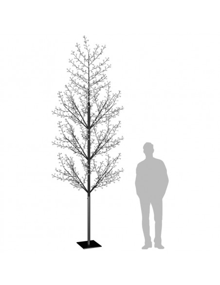 Albero di Natale 1200 LED Blu Ciliegio in Fiore 400 cm