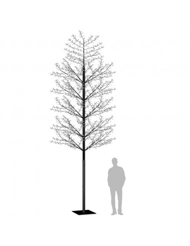 Albero di Natale 2000 LED Blu Ciliegio in Fiore 500cm