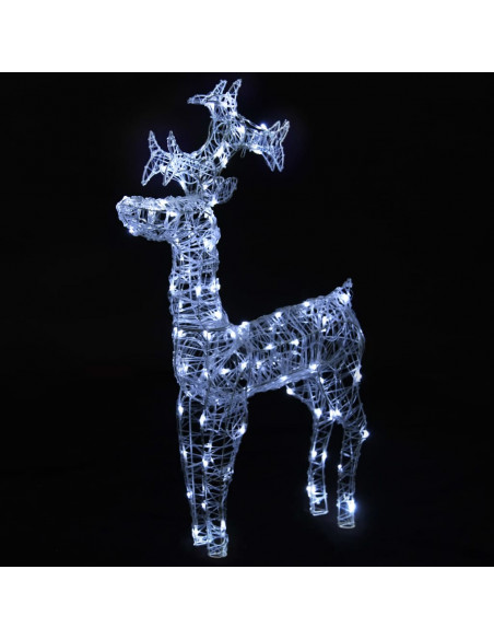 Decorazione Natalizia Renna 90 LED 60x16x100 cm in Acrilico
