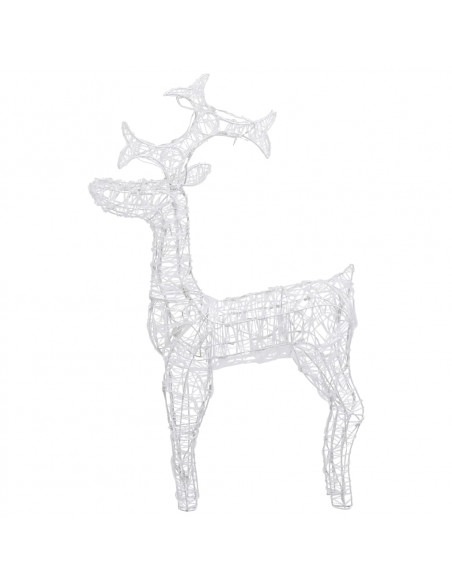 Decorazione Natalizia Renna 90 LED 60x16x100 cm in Acrilico