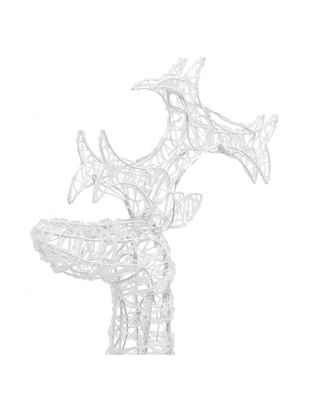 Decorazione Natalizia Renna 90 LED 60x16x100 cm in Acrilico