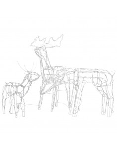 Decorazioni di Natale a Forma di Renne 3 pz 229 LED 2