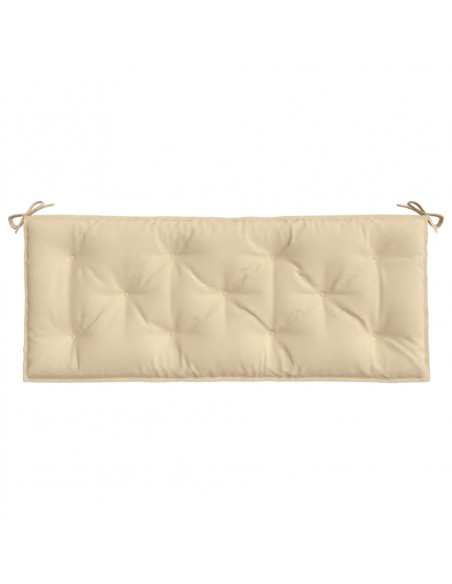 Cuscini Panca da Giardino 2pz Beige 120x50x7 cm Tessuto Oxford