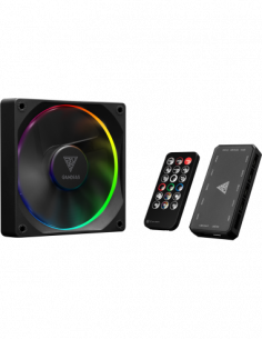 GAMDIAS VENTOLA CASE KIT AEOLUS M3-1204R 4x ARGB PWM FAN 120mm CENTRALINA+T